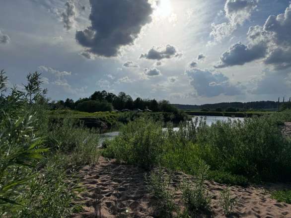 Место отдыха с рыбалкой на берегу реки Тьма